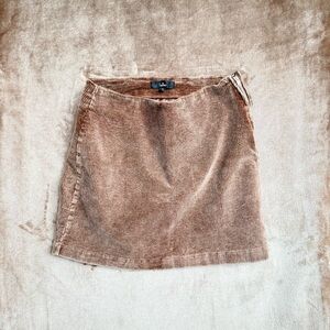 Lulu's Tan Corduroy Mini Skirt